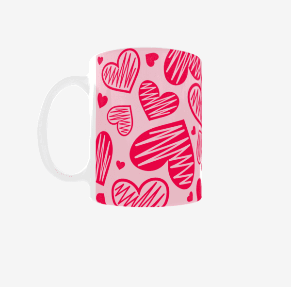 Drawn Hearts Valentines Day Mug - Image 4